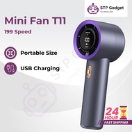 Super Strong 199 Wind Powerful Portable Handheld Fan 13000RPM 199 Speed Adjustable Fan 3000mAh Recha