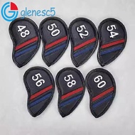 GLENES Golf Wedge Cover, PU Leather 48 50 52 54 Degree Sand Wedge Headcover, Black/White 56 58 60 De