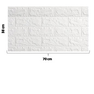 Wallpaper Dinding 3D  / Wallpaper Motif Batu Bata Foam Ukuran 70x77cm