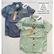 KEMEJA [SABIAN Store OFFICIAL] JINO CHILDREN'S SHIRT MOTIF KOKO TOP FOR BOYS Age 8-10 years