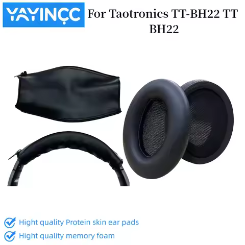 New Arrivals1pair Ear Pad For Taotronics TT-BH22 TT BH22 Headset Gamer Replacement Headphones Memory