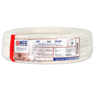 "โปรโมชั่น"BCC สายไฟฟ้า VAF 2x6 WH (C30)300/500V VAF"ส่งด่วนทุกวัน"