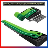 PUTTING TRAINER IN OFFICE Golf Polishing Mat, 2.5m long, with Ball Return Slot AsiaMart24h