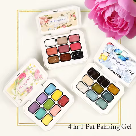 Nail Art Jiugongge Painted Glue Gradient Blush Three-in-One Pat Glue Solid Nail Polish Glue for Nail
