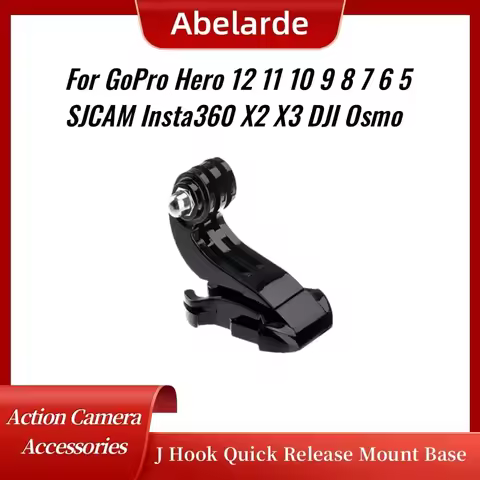J Hook Action Camera Accessories Quick Release Mount Base Screw For GoPro Hero 12 11 10 9 8 7 6 5 SJ