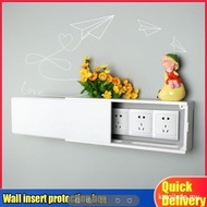 【In stock】Wire Storage Box Junction Strip Socket Cover Block Wall Power Protective Wall-Mounted Deco
