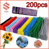 200pcs Boxed Fuzzy Wire Packaging Plush Tube Creative Toy DIY Crafts Chenille Wire Fluffy Sticks