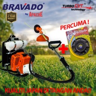 BRAVADO/APACHE/WINAS/AVITA TurboCUT BG328 Backpack Brush Cutter Mesin Rumput Kebun 32.8cc Lasak 2 Ye