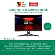 LENOVO LEGION GAMING MONITOR R27FC-30 27 CURVED FHD 0.5ms/ 280Hz/TILT,PIVOT, SWIVEL HEIGHT ADJUST/SP