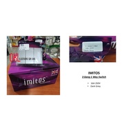 IMITOS 3 GANG 1 WAY SWITCH - DARK GREY