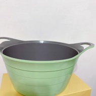 《韓國製 NEOFLAM EELA系列》陶瓷不沾湯鍋 24CM 4.45L蘋果綠 EK-EG-C24-AP