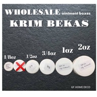 1PCS ointment boxes /bekas krim/1/8oz/1/4oz/1/2oz/3/4oz/1oz/2oz Cream Container Plastic Box Sample/u
