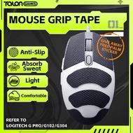 TALONGAMES Mouse Grip Tape for Logitech G102 / G203 / GPRO Wired,Palm Sweat Absorption Anti Slip