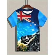 Men's T-Shirts Australia 3D Print T Shirts Anzac Day Graphic T-Shirts For Men Tees Tops Summer Overs