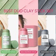 Clay Mask Stick kit / Mugwort Clay Mask Stick+ Alaska Volcano Clay Deep Pores Cleansing Clay Mask St