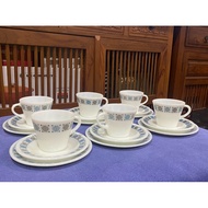 Vintaj 18 pcs Pyrex Chelsea Cup & Saucers