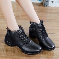 Slip on Dance Boots Soft Dancing Shoes for Ladies Black 699e