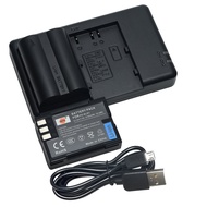 Replacement for 2pcs BLM-1 PS-BLM1 Li-ion Battery + Rapid Dual Charger with Micro USB Cable Compatib