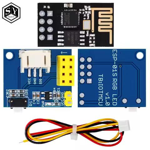 1PCS ESP8266 ESP-01 ESP-01S RGB LED Controller Module for Arduino IDE WS2812 Light Ring Smart Electr