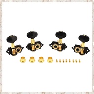 (MDQS) 2R2L Vintage Open Gear Ukulele 4 String Guitar Tuning Pegs Keys Tuners Guitar Accessory