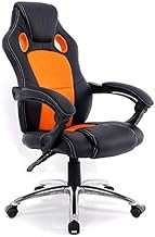 Miss flora Furnitures .0653 Computer Office Chair Home Gaming Chair Rotating Lifted Lounge Chair with Aluminum Alloy Feet (Black) (Color : Orange)