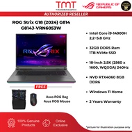 ASUS ROG Strix G18 (2024) G814J-VRN6053W Gaming Laptop (ECLIPSE GRAY) | Intel Core i9-14900HX | 32GB