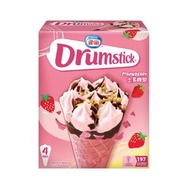 雀巢DRUMSTICK士多啤梨甜筒多件裝 115毫升x4 (急凍-18°C) (附送2件乾冰)