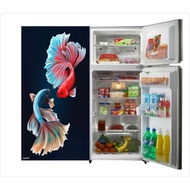 2-DOOR FRIDGE STICKER WITH BETTA FISH MOTIF, CHEF FLOWER MOTIF, CHEAPEST AND BEST SELLING