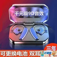 滿300元發貨＋促銷藍芽耳機 無線耳機 聽歌40小時新款無線藍芽耳機雙耳掛耳式可換電池開車用型 33