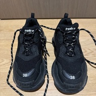 Balenciaga Triple S Clear Sole Black sneakers 巴黎世家 黑色透明底老爹鞋