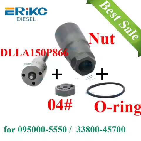 ERIKC 095000-5550 33800-45700 Diesel Fuel Injector Repair Kits Nozzle DLLA150P866 Valve Plate And Sp