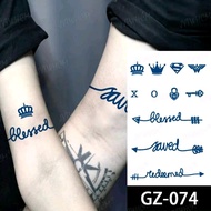 GZ 074 Stiker Tato Temporer Tato Temporary Tatto Semi Permanen Tahan Air Motif Mahkota Raja