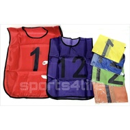 Football Bibs with Number [Set of 12pcs] FootBall Vest(No1 – 12) [12pcs/set] Bib Bola Sepak/Sports B