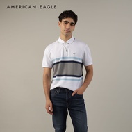 American Eagle Striped Pique Polo Shirt เสื้อโปโล ผู้ชาย ลายตรง (EMPO 017-3261-100)