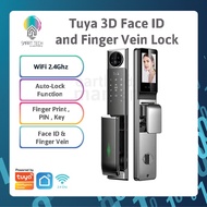 SMART TECH Tuya 3D Face ID Wif Smart Lock App Finger Vein Lock Code Card Video Calling Smartlife Wec