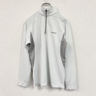 Mont-bell 長袖拉鍊襯衫，白色，XL 碼，古著。
