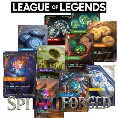 Diy League of Legends Card English Version Sfd Seal Series Rage Seal of Dicord Insight Focus Unity S