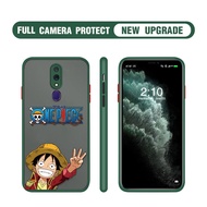 For OPPO F11 Pro F9 Pro F7 Pro F5 Plus F1s A59 A59s A9 A9x A7x R19 Cute Anime OnePiece Luffy Soft Edge Transparent Hard Casing Full Cover Camera Lens Protect Shockproof Phone Case