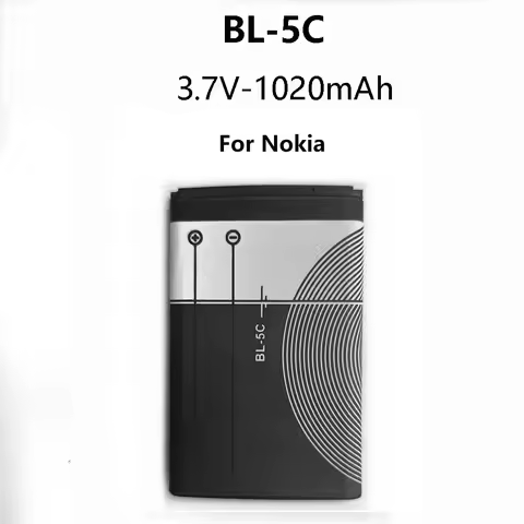 BL-5C BL5C 3.7V 1020mAh Lithium Polymer Phone Battery For Nokia 1100 1110 1200 1208 1280 2600 2700 3