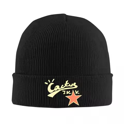 Cactus Jack Hat Autumn Winter Skullies Beanies Warm Rapper Travis Logo Hip Hop Caps Unisex Skullcap
