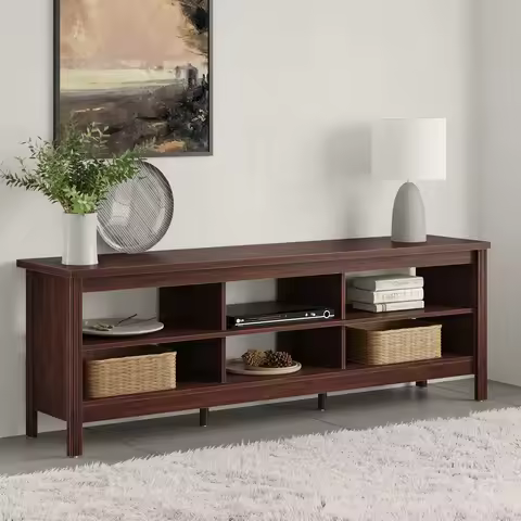 TV Stand for 85 inch TV, Wood Media TV Console Entertainment Center for 90 100 inch TV , 80 inches, 