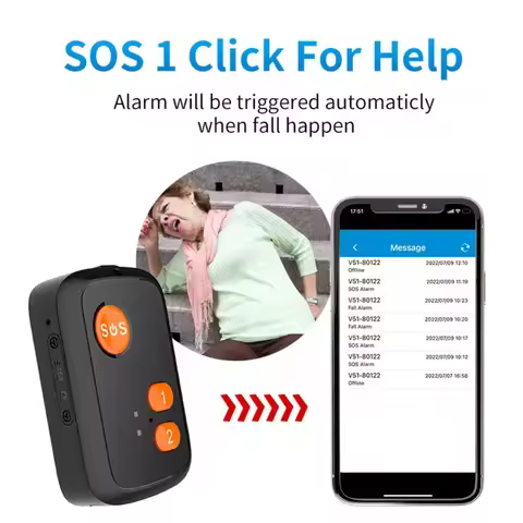 GPS Tracker RF-V51 Compatible with 4G LTE/3G WCDMA/2G GSM SOS Alarm Two-way Voice Tracking Artifact 