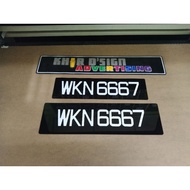 Plate Timbul Kristal Font Singapore/Plat Murah 3D Kristal Singapore/Plate Singapura 3D(Timbul) Siap 