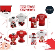 T-shirt Adult V-neckPOLO for Republic of Indonesia, 80th Anniversary of Indonesia, Independence Day,