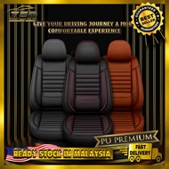 ZEN 7D series PU PREMIUM LEATHER Universal Car Seat Cover - 5-Seater Front & Rear Cover