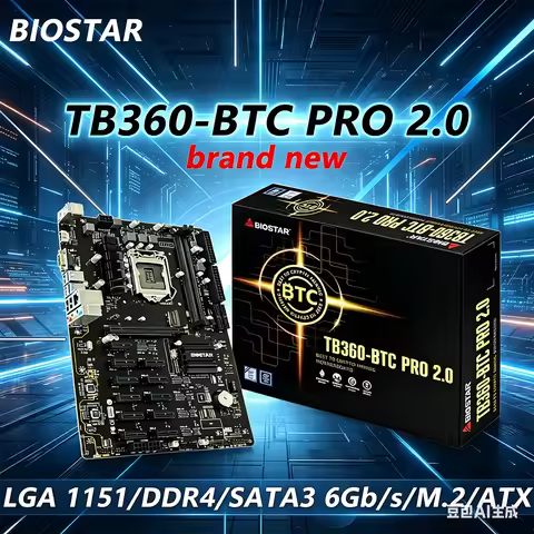 Biostar TB360-BTC PRO 2.0 LGA 1151 Motherboard 12 PCIe Slots Mining Rig Support 8th 9th Gen Intel CP