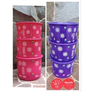 Moorlife daisy delight canister 3pcs (1.3L + 1.6L + 1.9L) 3-tier jar food container