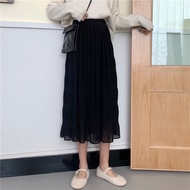 chân váy bầu đèn lồng CV5929 midi 3 tầng xếp ly chất voan mềm 2 lớp thoáng mát CV5929