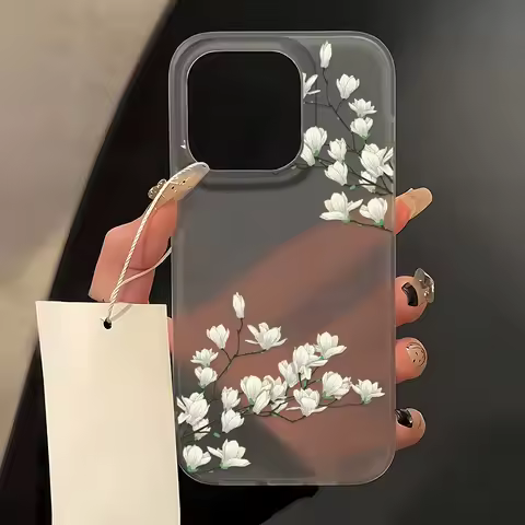 Flower Clear Phone Case For iPhone 16 Pro Case iPhone 13 15 17 11 12 14 Pro Max Plus 12 13 Mini Shoc