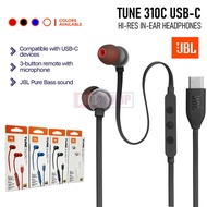 TUNE 310C USB C Wired Earphones For JBL Type C Wired Hi-Res In-Ear Headphones With Microphone Earbud